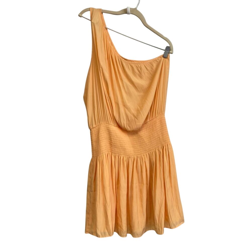New Ramy Brook Dress One Shoulder Leila Dress Size Large in Sherbet - Picture 3 of 15